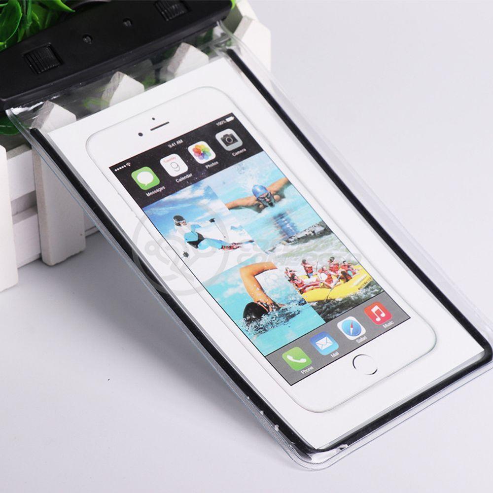 Capa Bolsa A Prova Dágua Impermeável Universal Para Celular - Preto - 2