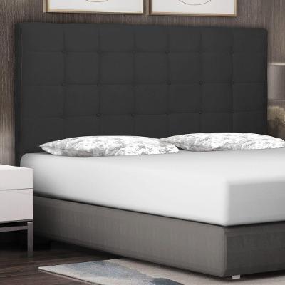 Cabeceira Estofada Verona Queen no Box MDF Suede Preto Abmaza