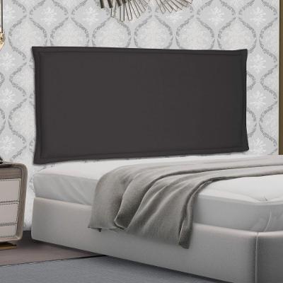 Cabeceira Painel Veneza Queen 160cm na Parede MDF Suede Preto Abmaza