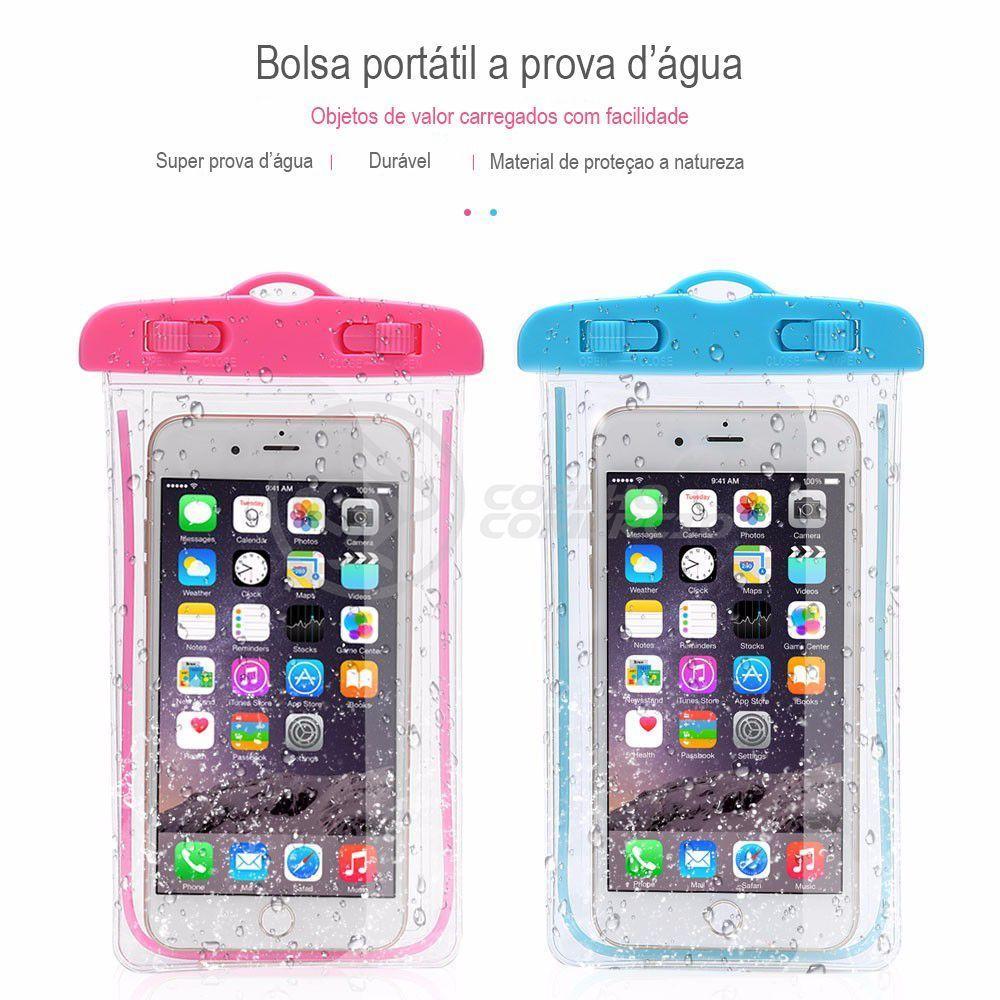 Capa Bolsa A Prova Dágua Impermeável Universal Para Celular - Amarelo - 9