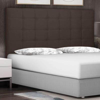 Cabeceira Estofada Verona Queen no Box MDF Suede Café Abmaza