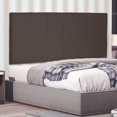 Cabeceira Painel King Ravenna na Parede MDF Suede Caramelo Abmaza