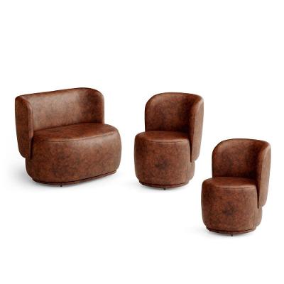 Kit Poltronas e Namoradeira Molly Couríssimo Orgânica Whisky Abmaza