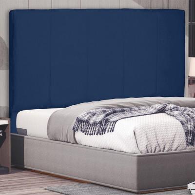 Cabeceira Estofada Casal Ravenna no Box MDF Suede Azul Marinho Abmaza