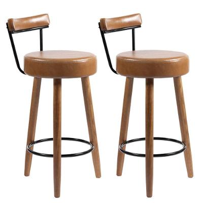 Kit 02 Banquetas Altas Nápoles Couríssimo para Cozinha Amarula Abmaza
