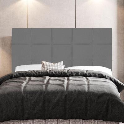Cabeceira Queen Leiria 160cm Parede Estofada Suede Cinza Abmaza
