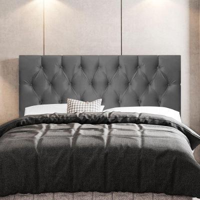 Cabeceira Estofada Madrid King Size no Box Suede Cinza Abmaza