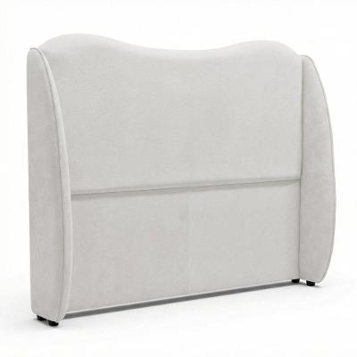 Cabeceira Luma King Size no Box Madeira Maciça Estofada Bouclê Branco Abmaza