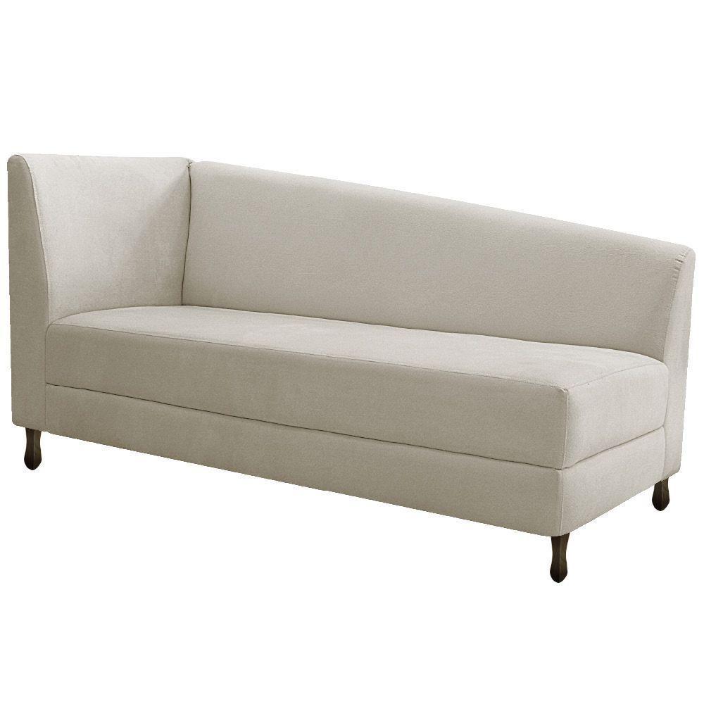 Diva Recamier Heitor 140Cm Lado Direito Linho - Amarena Móveis Bege - 1