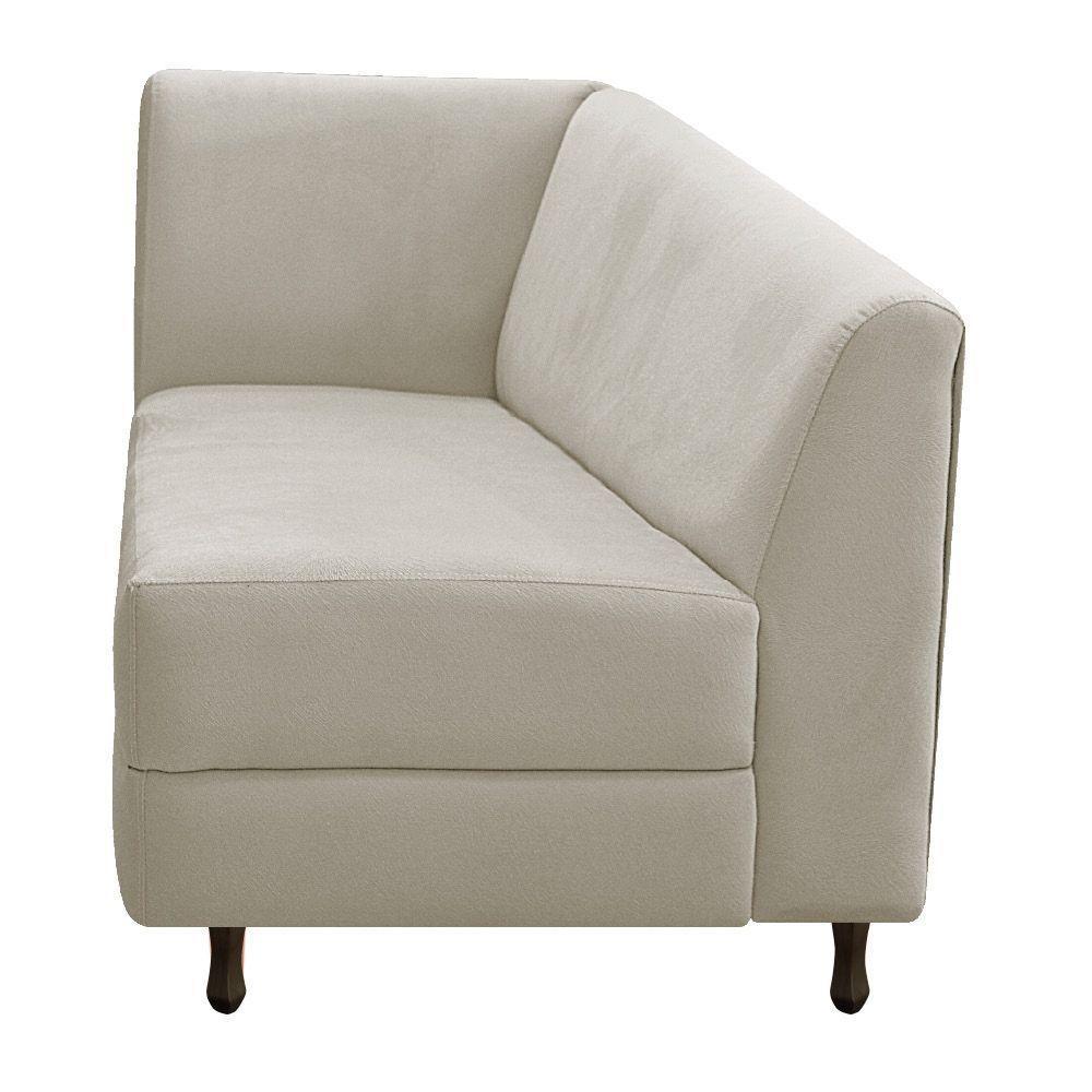 Diva Recamier Heitor 140Cm Lado Direito Linho - Amarena Móveis Bege - 3