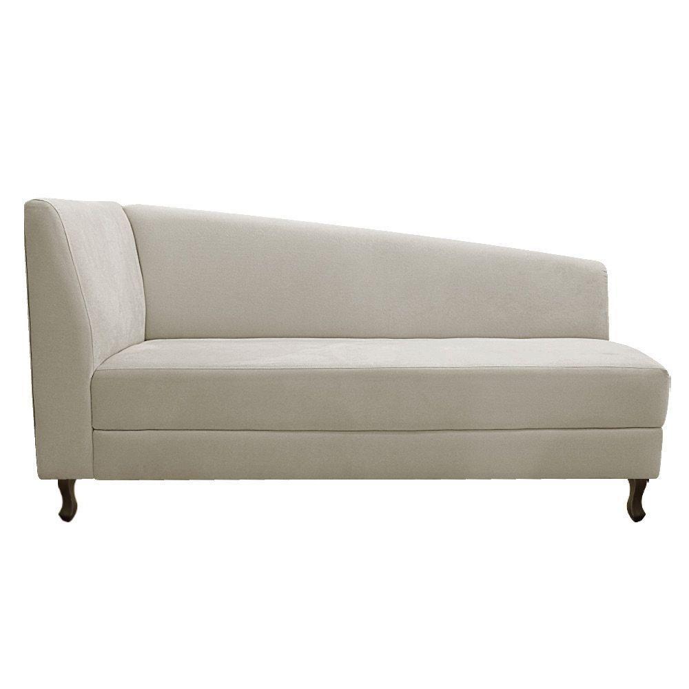 Diva Recamier Heitor 140Cm Lado Direito Linho - Amarena Móveis Bege - 8