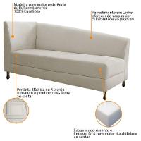 Diva Recamier Heitor 140Cm Lado Direito Linho - Amarena Móveis Bege - 10