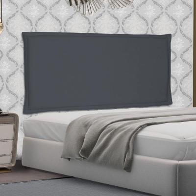Cabeceira Painel Veneza Casal 140cm na Parede MDF Suede Cinza Abmaza