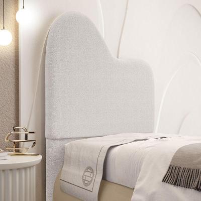 Cabeceira Orgânica Solteiro Sea no Box Estofada Bouclé Off White Abmaza