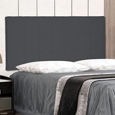 Cabeceira Painel Verona Queen 160cm na Parede MDF Suede Cinza Abmaza