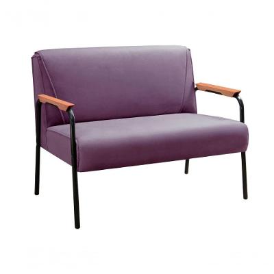 Sofá Namoradeira Jade 2 Lugares 108CM Roxo Veludo Fixo Bella Decor