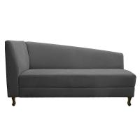 Diva Recamier Heitor 185Cm Lado Direito Linho - Amarena Móveis Cinza Escuro - 1