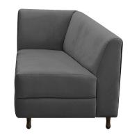 Diva Recamier Heitor 185Cm Lado Direito Linho - Amarena Móveis Cinza Escuro - 3