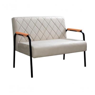 Sofá Divã Ludmilla 2 Lugares Fixo 108CM Bege 080 Suede Bella Decor