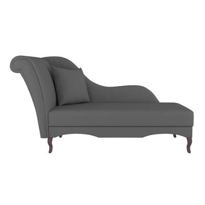 Recamier Valentina 2 Lugares Chaise 150CM Cinza Bouclê Abmaza