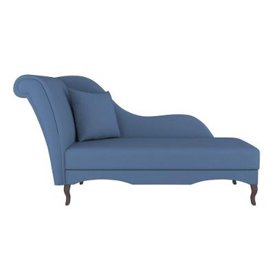 Recamier Valentina Clássico 2 Lugares 150CM Azul Denim Linho Abmaza