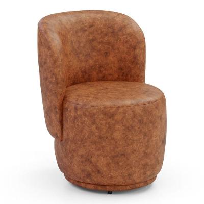 Poltrona Orgânica Molly Decorativa Couríssimo Caramelo Abmaza
