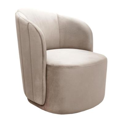 Poltrona Decorativa Stela Suede com Apoio para os Bracos Confortavel Bege 080 Bella Decor
