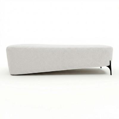 Puff Recamier Orgânico Lavie Premium Bouclê Off White Abmaza