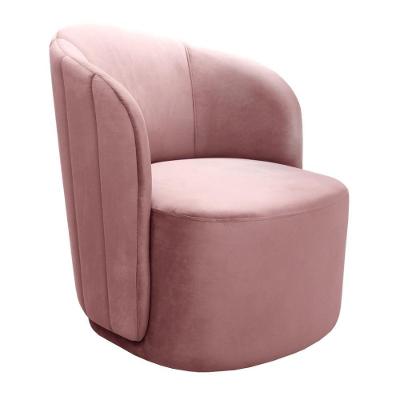 Poltrona Decorativa Stela Veludo com Braços Rosê Bella Decor