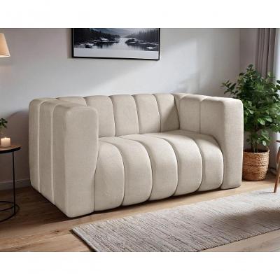 Sofá Mona 2 Lugares 152CM Marrom Bouclê Estrutura Madeira D28 Bella Decor