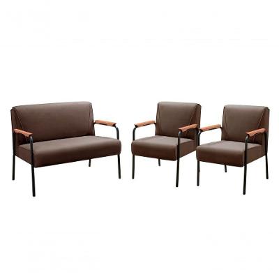 Conjunto de Sofás Jade 4 Lugares 108CM Marrom Veludo Bella Decor
