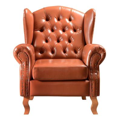 Poltrona Imperador Couríssimo Pés Torneados Espuma D28 Caramelo Bella Decor