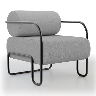 Poltrona Decorativa Miska Living em Linho Fibra Siliconada Cinza Abmaza