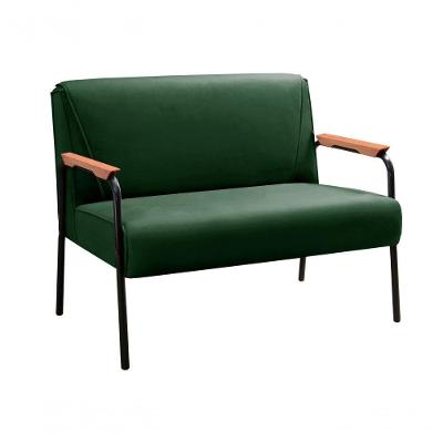 Sofá Jade 2 Lugares 108CM Verde Veludo Estrutura Madeira D26 Bella Decor