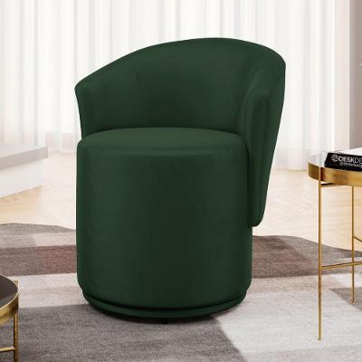 Poltrona Decorativa Mavi Fixa Veludo Confortável Verde Abmaza