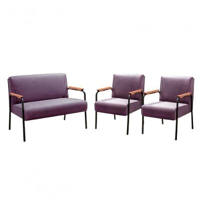 Conjunto de Sofás Jade 4 Lugares 108CM Roxo Veludo Bella Decor