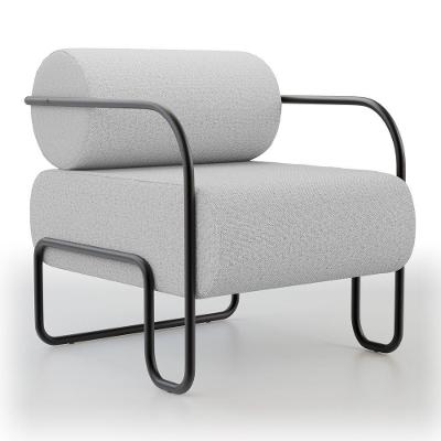 Poltrona Decorativa Miska Living em Linho Cinza Claro Abmaza