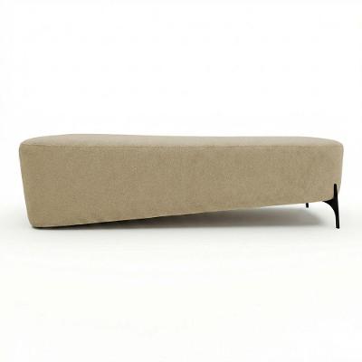 Puff Recamier Orgânico Lavie Premium Chenille Bouclê Pérola Poliéster Abmaza