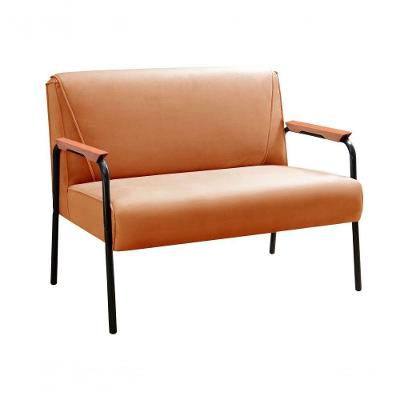 Sofá Jade 2 Lugares Fixo 108CM Terracota Veludo Compacto Contemporâneo Bella Decor
