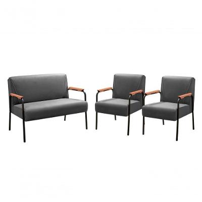 Conjunto de Sofás Jade 4 Lugares 108CM Cinza Veludo Bella Decor