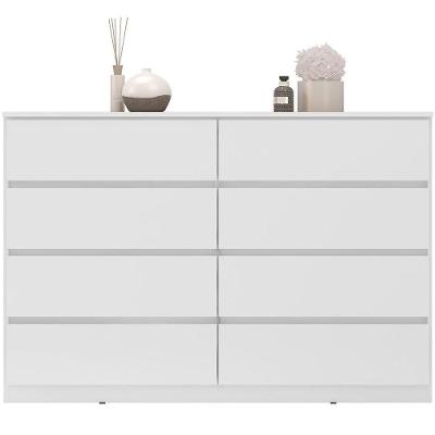 Cômoda Sinatra 8 Gavetas em MDF-MDP com Puxador Cava Branco Demóbile
