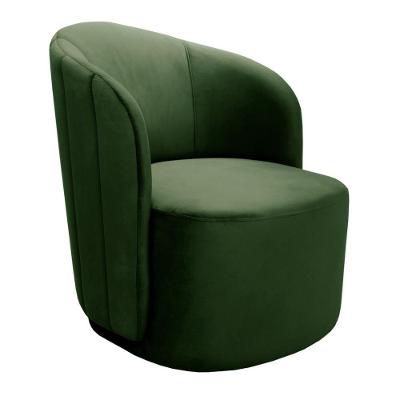 Poltrona Stela Decorativa Veludo Espuma D28 Verde Bella Decor