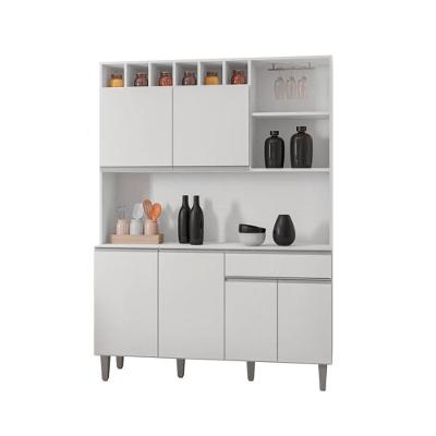 Armário de Cozinha Robin 6 Portas 1 Gaveta MDP 130CM Branco Casah