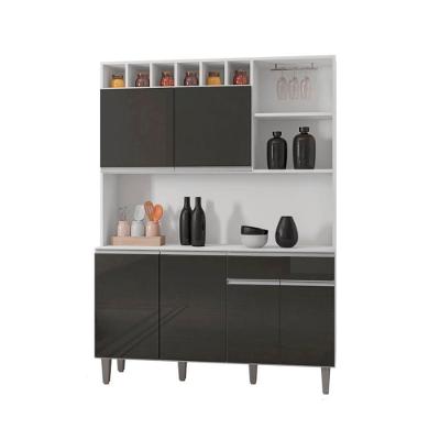 Armário de Cozinha Robin 6 Portas 1 Gaveta MDP 130CM Branco Casah