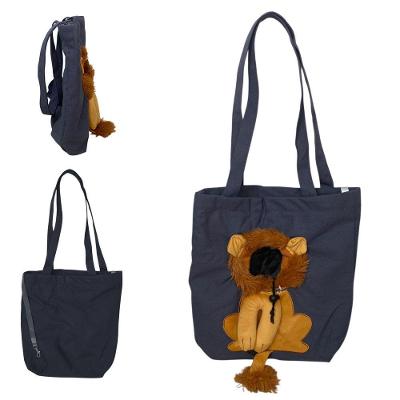Bolsa de Transporte para Pets AB Mídia BSL3905 Náilon Estampa Leão Cinza