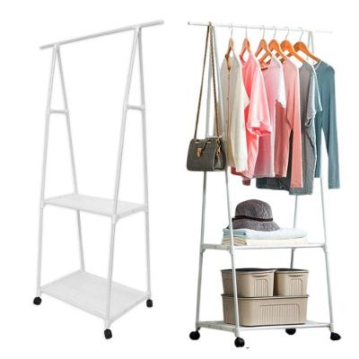 Arara de Roupas com Sapateira BSL3037 Alumínio e ABS 55CM Branco AB Mídia