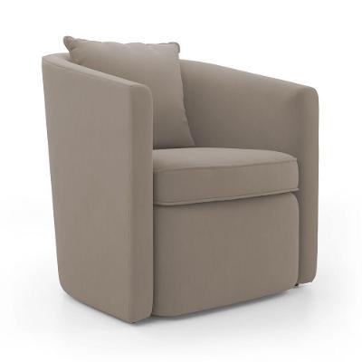 Poltrona Decorativa Aimê Suede com Almofada Espuma D24 Bege Abmaza