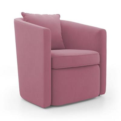 Poltrona Decorativa Aimê Suede com Almofada Espuma D24 Rosa Abmaza