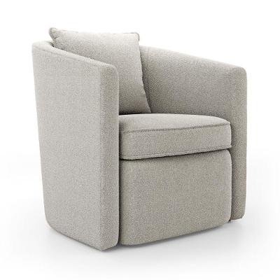 Poltrona Decorativa Aimê Bouclê Suede com Espuma D24 Bege Abmaza