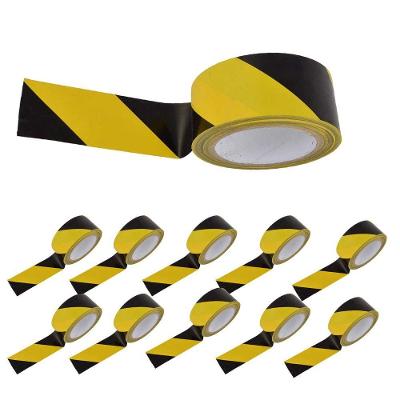 Kit 10 Fitas de Demarcação SU-DEMA1 Zebrada 10M Preto e Amarelo AB Mídia